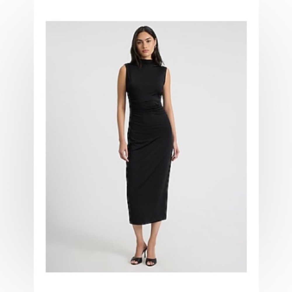 Express Body Contour Sleeveless Ruched Midi Dress in Size Small | New With Tags